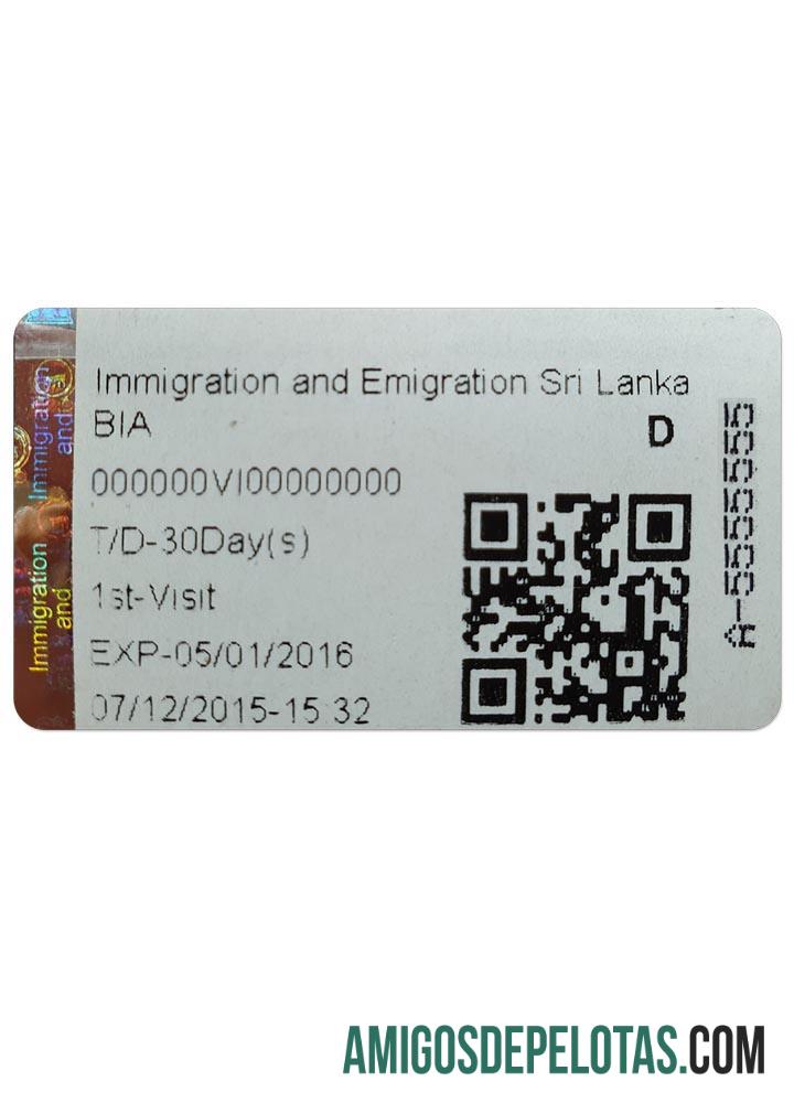IMIGRAÇÃO E EMIGRAÇÃO DO SRI LANKA modelo